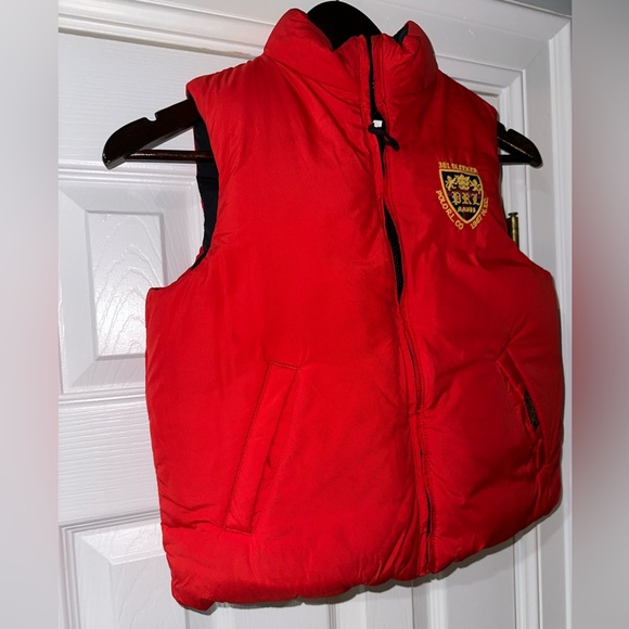 RALPH LAUREN POLO, REVERSIBLE RED/BLACK, BOY’S DOWN WINTER/SKI VEST    Size: 6/8 - Picture 3 of 13
